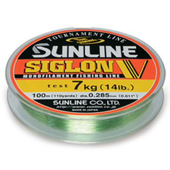 Леска монофильная Sunline Siglon V 100m 10R Connected (зеленая) #0,15/1LB/0,063mm