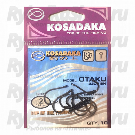 Крючок Kosadaka Otaku BN №3/0 T-1,05mm L-25mm (уп.4шт.) 3303BN-3/0