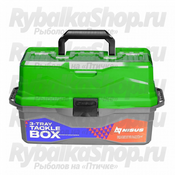 Ящик для снастей трехполочный Nisus Tackle Box зеленый (N-TB-3-G)