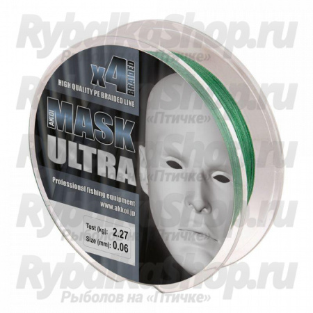 Леска плетёная AKKOI Mask Ultra X4-110 (green) d0,18mm