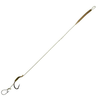 Поводок карповый Mikado 2C Maggot Rig - 23см, кр.№2, 25 lbs (уп.-2шт.) (AMC-PMR2C-2)