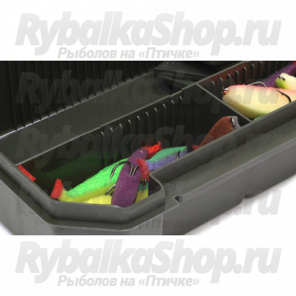 Коробка для карповых принадлежностей Три кита КДК-44 хаки (340*230*65мм)