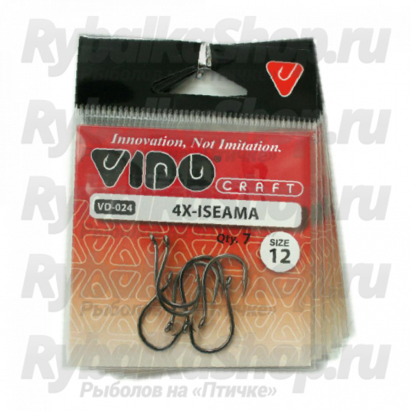 Крючки Vido Craft VD-024 4X-Iseama (BLN) Asian № 10, 9 шт/уп VD024-10(9)