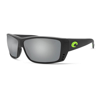 Очки поляризационные Costa Cat Cay 580 P (Matte Black w/Green Logo/Gray Silver Mirrow 580 P/Large)