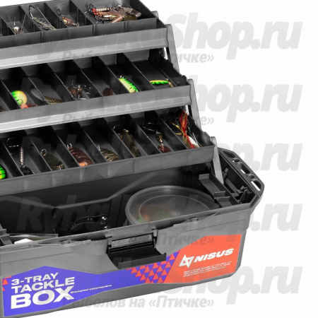 Ящик для снастей трехполочный Nisus Tackle Box золотой (N-TB-3-GO)