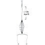 Снасть карповая (2К30-КМ-2кр.2) корм. пружин. 30гр, коромысло, 2кр.№2