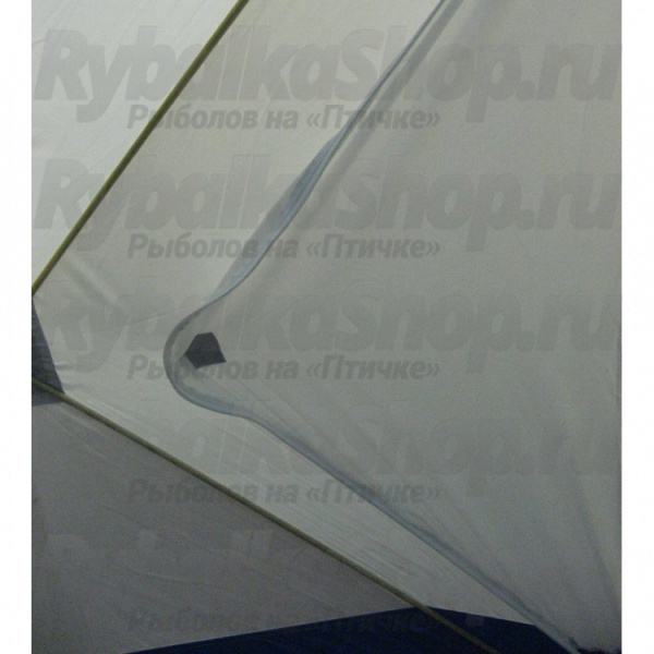 Палатка зимняя куб "Следопыт" 1,8х1,8 м, Oxford 210D PU 1000, 3-местная, цв. бело-синий