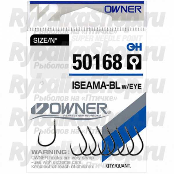 Крючок Owner 50168 Iseama BL w/eye BC №04