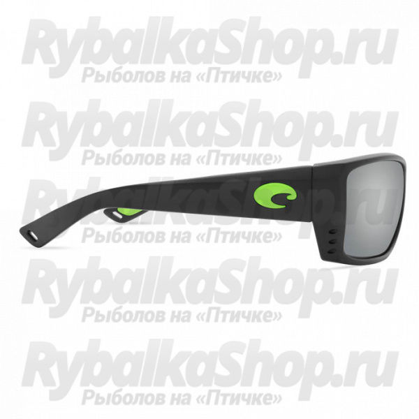 Очки поляризационные Costa Cat Cay 580 P (Matte Black w/Green Logo/Gray Silver Mirrow 580 P/Large)