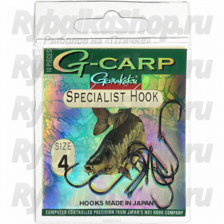 Крючок Gamakatsu G-Carp Specialist №1/0 (10шт.)