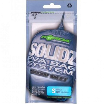 Пакет Korda Solidz Slow Melt PVA Bags S 55х100мм