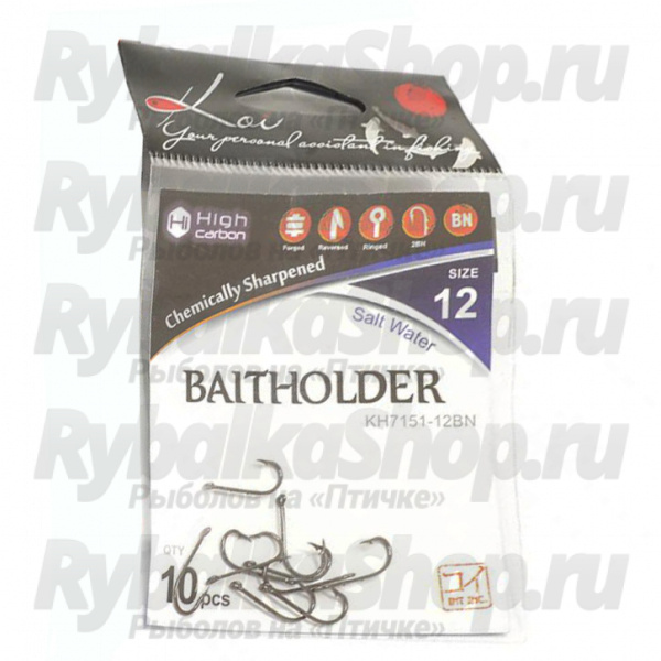 Крючок Koi Baitholder, размер 1/0 (INT), цвет BN (10 шт.)
