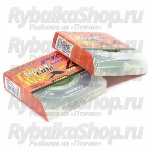 Леска плетеная Kosadaka Super Line PE X4 150м Light Green 0,10мм, 3,2кг BSLX4-LG-010-150
