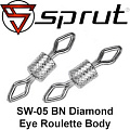 Sprut SW-05 BN Diamond Eye Roulette Body Rolling Swivel Sprut SW-05 BN Diamond Eye Roulette Body Rolling Swivel