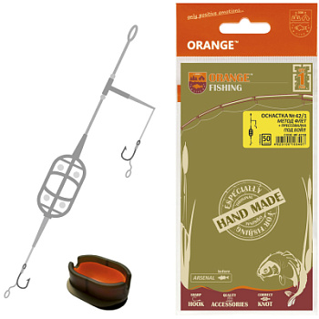 Оснастка карповая ORANGE #42/1 Classic Flat Method Leadcore + Mould, для бойла, 40 гр., в уп. 1 шт.