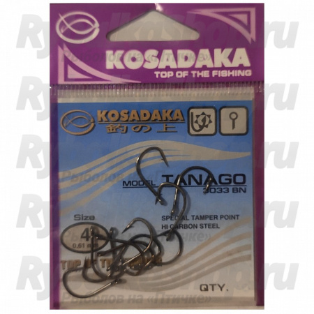 Крючок Kosadaka Tanago BN №18 T-0,36mm L-6mm (уп.15шт.) 3033BN-18