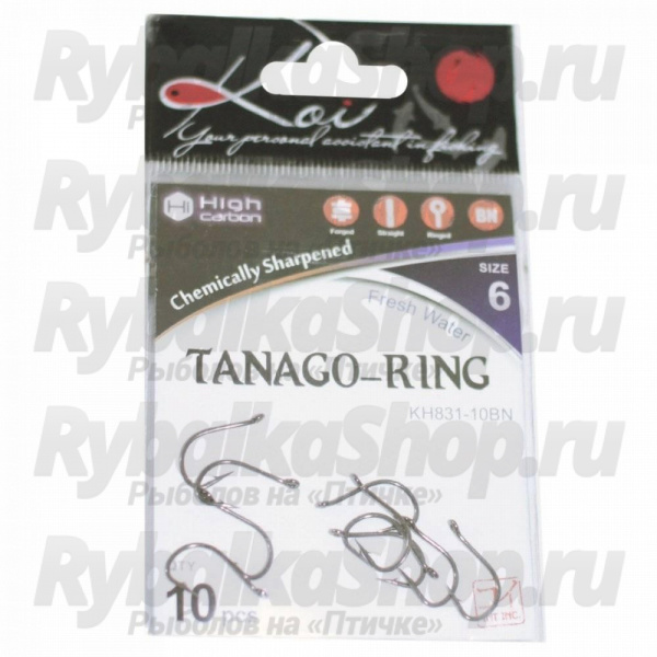 Крючок Koi Tanago-Ring, размер 1 (INT)/14 (AS), цвет BN (10 шт.)