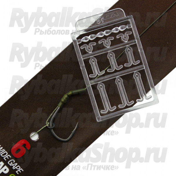 Поводок готовый Korda N Trap DF Rig Size 6 Wide Gape 15lbs KCR032