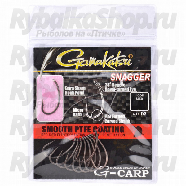 Крючок Gamakatsu G-CARP Snagger №12