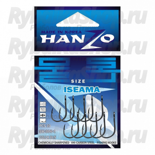 Крючок Hanzo Iseama BLN № 10 (уп. 10 шт.) SW-006-1-10-bln