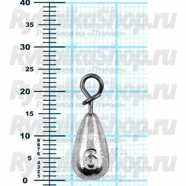 Груз Призёр "Колокол" с быстросъемной застежкой 6 гр, 3 шт/упак