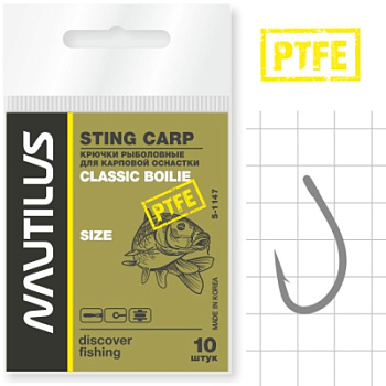 Крючок Nautilus Sting Carp Classic Boilie S-1147PTFE № 2