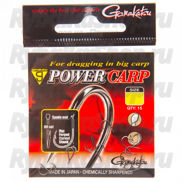 Крючок Gamakatsu Power Carp NSB Black №10