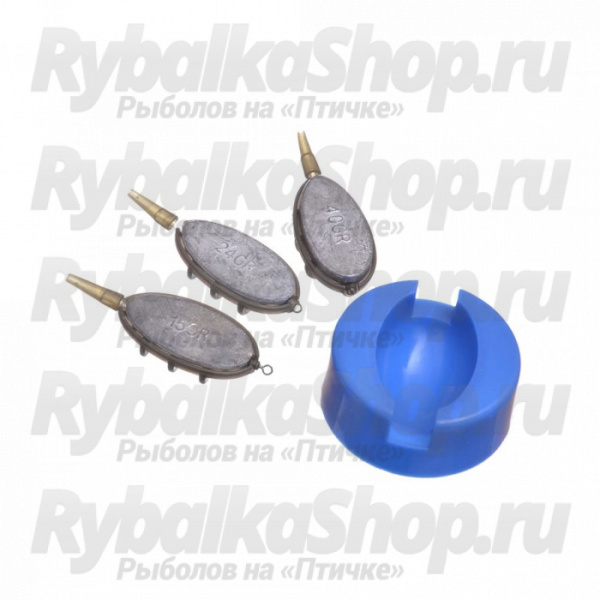 Набор кормушек Flagman In-Line Flat Method Feeder с пресс-формой 15gr+24gr+40gr +Mould