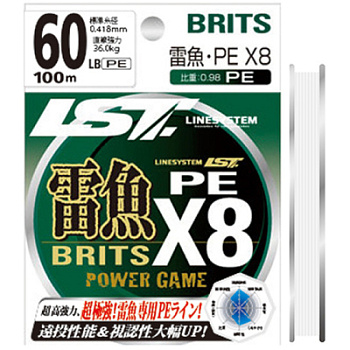 Шнур плетёный LineSystem Raigyo Britz PE X8 White 80m 80LB