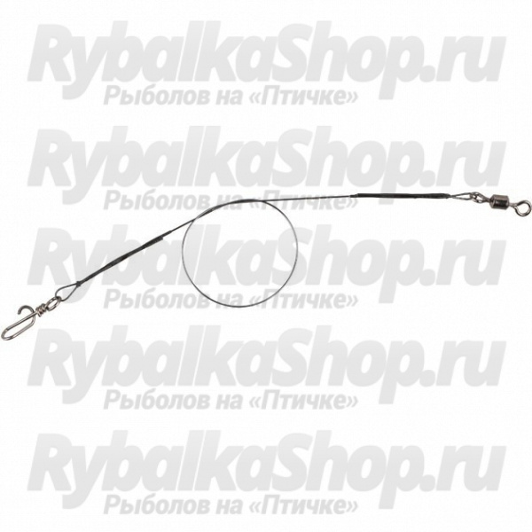 Поводок Mikado Jaws Tytanowy LIGHT (титан, 25см, 10кг.) 2 шт. Арт.ZGJ03-25-10