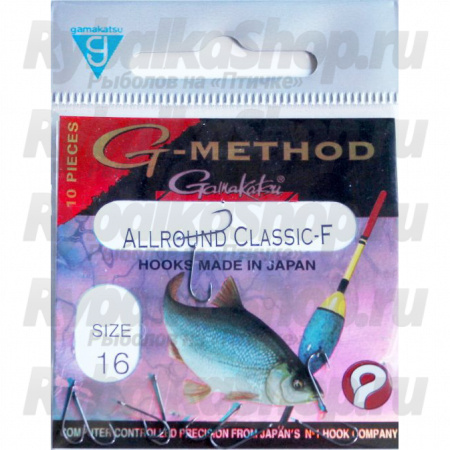 Крючок Gamakatsu Method Allround Classic F №16 (10шт.)