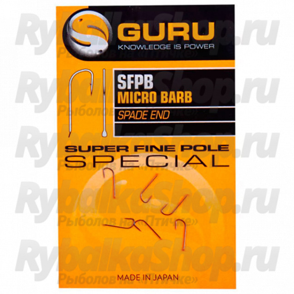Крючок Guru Super Fine Pole №20 с бородкой