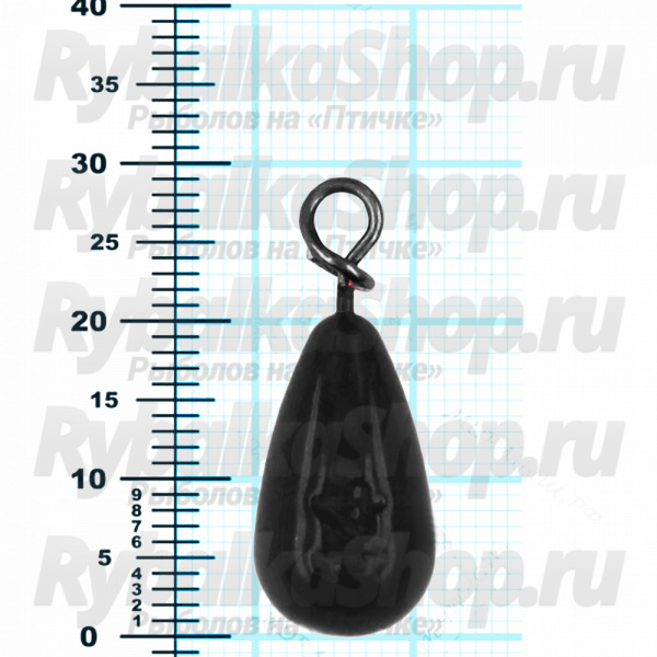 Груз крашеный Призёр "Колокол" с быстросъемной застежкой 14 гр, цвет 04-черный, 3 шт/упак