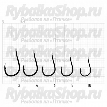 Крючки с поводком Cobra CARP 70cm, 0,16mm, разм.8, 10шт.