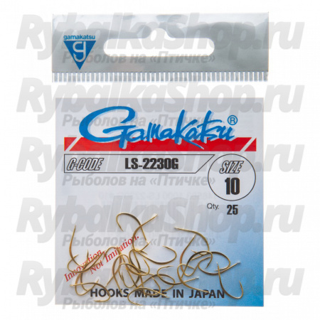 Крючок Gamakatsu Hook LS-2230G Gold №08