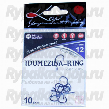 Крючок Koi Idumezina-Ring, размер 6 (INT)/10 (AS), цвет BN (10 шт.)