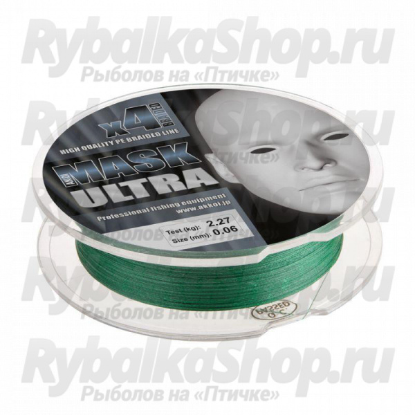 Леска плетёная AKKOI Mask Ultra X4-110 (green) d0,18mm