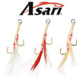 Asari Double Assist Hook Flash Fly Asari Double Assist Hook Flash Fly