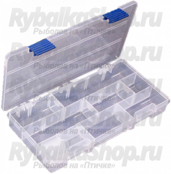 Коробка для приманок Kosadaka TB-S08-CL, 22*11*2.5см, регулируемая, прозрачная