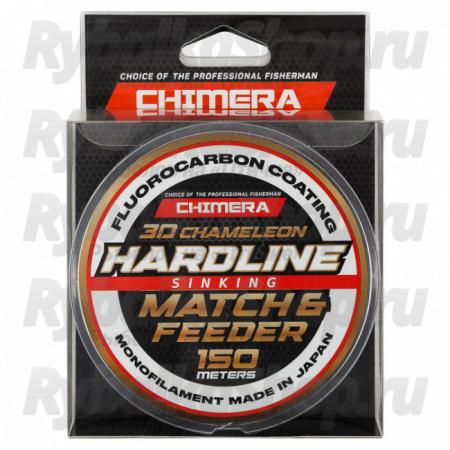 Леска Chimera Hardline Match & Feeder Fluorocarbon Coating 3D Chameleon Sinking 150m # 0.234