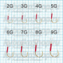 Крючки для воблеров и блесен Smith Assist Hook Vertical Gold №5G (5шт./упак.) 8мм.