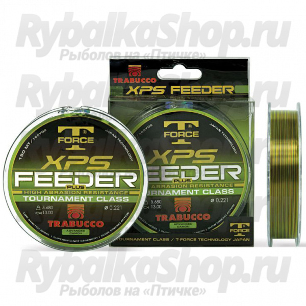 Леска Trabucco T-Force XPS Feeder Plus, Camo 150m - 0.307mm 9.86kg