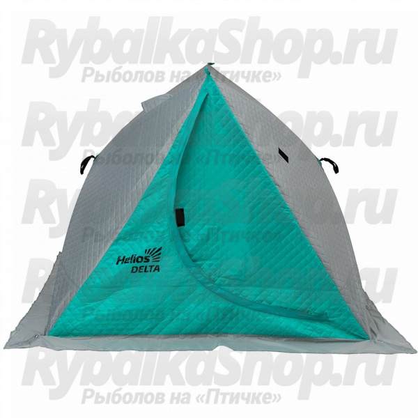 Палатка зимняя двускатная Helios Delta Комфорт biruza/gray (HS-ISDC-BG)